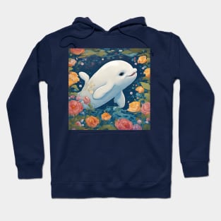 Cute Baby Dolphin Smiling And Swimming In The Ocean Hoodie